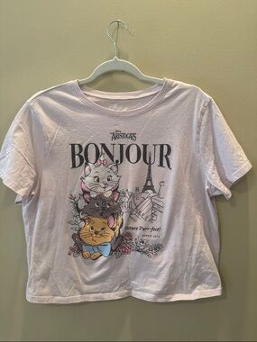 EUC Pink The Aristocats 'Bonjour' Graphic Tee - Junior XL